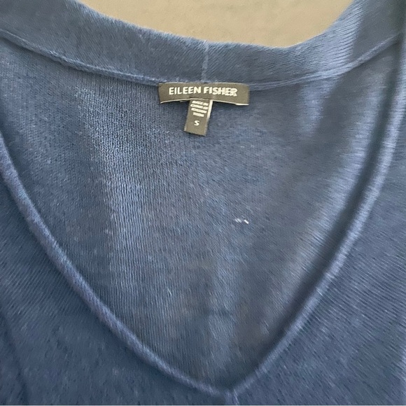 Eileen Fisher Navy Short Sleeve Top Size Small - Picture 3 of 7